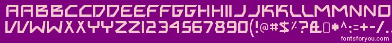 BitingmynailsRegular Font – Pink Fonts on Purple Background