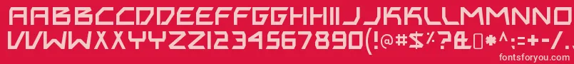 BitingmynailsRegular Font – Pink Fonts on Red Background