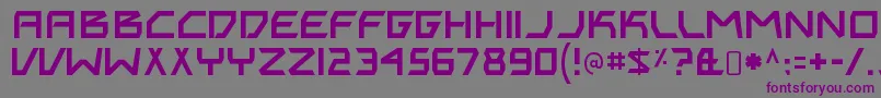 BitingmynailsRegular Font – Purple Fonts on Gray Background