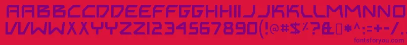 BitingmynailsRegular Font – Purple Fonts on Red Background