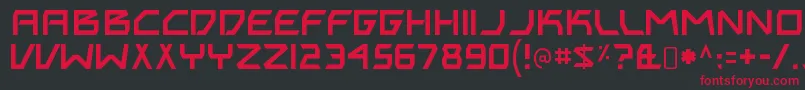 BitingmynailsRegular Font – Red Fonts on Black Background