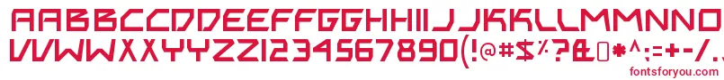 フォントBitingmynailsRegular – 赤い文字