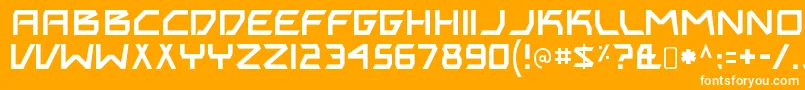 BitingmynailsRegular Font – White Fonts on Orange Background