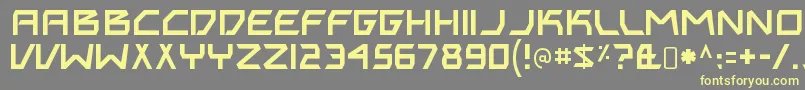 BitingmynailsRegular Font – Yellow Fonts on Gray Background