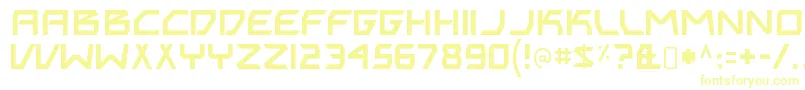 BitingmynailsRegular Font – Yellow Fonts on White Background