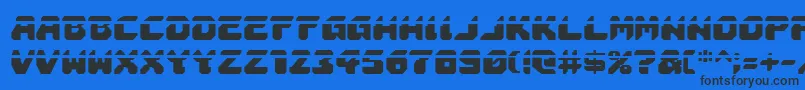 AstropolisLaser Font – Black Fonts on Blue Background