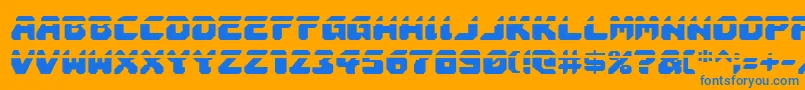 AstropolisLaser Font – Blue Fonts on Orange Background