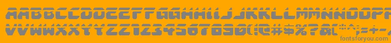 AstropolisLaser Font – Gray Fonts on Orange Background