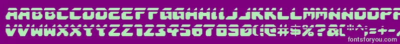 AstropolisLaser Font – Green Fonts on Purple Background