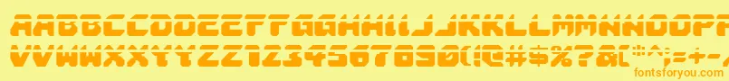 AstropolisLaser Font – Orange Fonts on Yellow Background