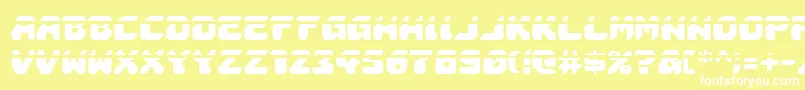 AstropolisLaser Font – White Fonts on Yellow Background