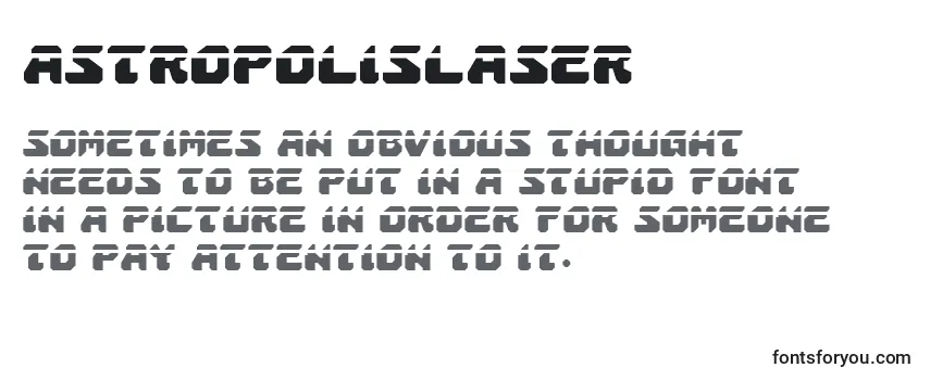 AstropolisLaser フォントのレビュー