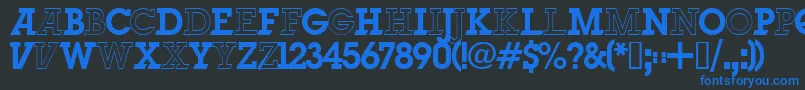 Unbreakable Font – Blue Fonts on Black Background