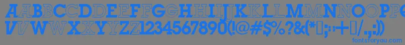 Unbreakable Font – Blue Fonts on Gray Background