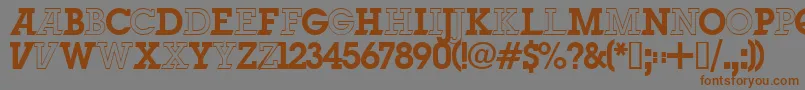 Unbreakable-Schriftart – Braune Schriften auf grauem Hintergrund