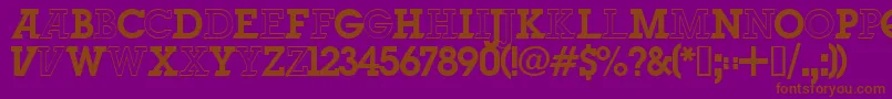 Unbreakable Font – Brown Fonts on Purple Background