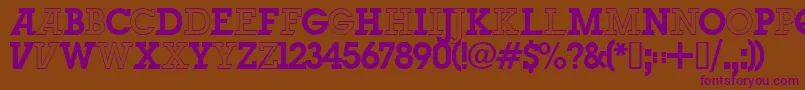 Unbreakable Font – Purple Fonts on Brown Background