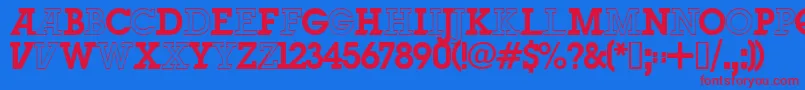 Unbreakable Font – Red Fonts on Blue Background