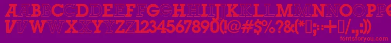 Unbreakable Font – Red Fonts on Purple Background