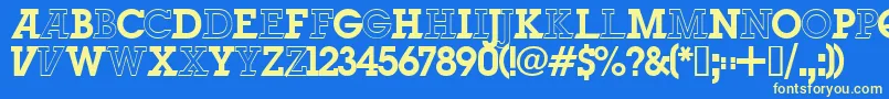 Unbreakable Font – Yellow Fonts on Blue Background