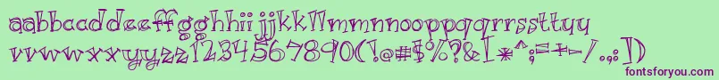More about Just Kidding Font Just Kidding Font – Purple Fonts on Green Background