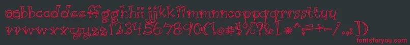 Шрифт Just Kidding – красные шрифты на чёрном фоне