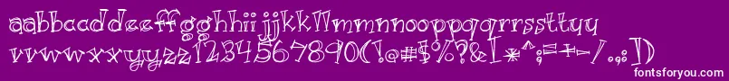 Just Kidding Font – White Fonts on Purple Background