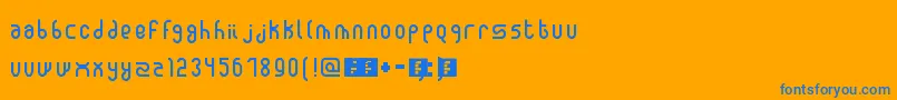 NewMadura Font – Blue Fonts on Orange Background