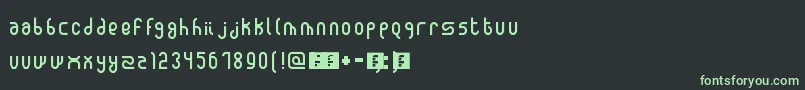 Шрифт NewMadura – зелёные шрифты на чёрном фоне