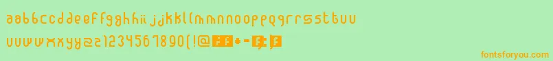 NewMadura Font – Orange Fonts on Green Background