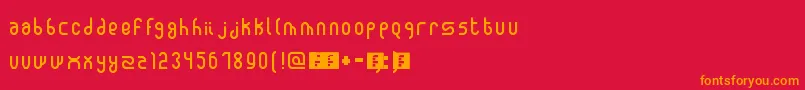 NewMadura Font – Orange Fonts on Red Background