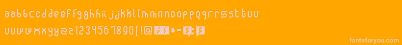 Шрифт NewMadura – розовые шрифты на оранжевом фоне