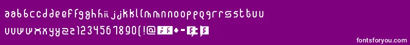 フォントNewMadura – 紫の背景に白い文字