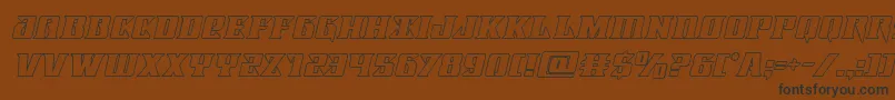 Lifeforceoutital Font – Black Fonts on Brown Background