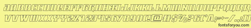 Lifeforceoutital Font – Black Fonts on Yellow Background