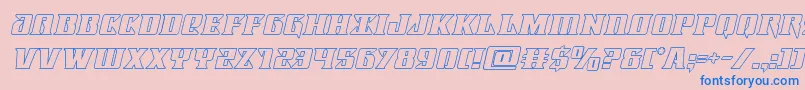 Lifeforceoutital Font – Blue Fonts on Pink Background