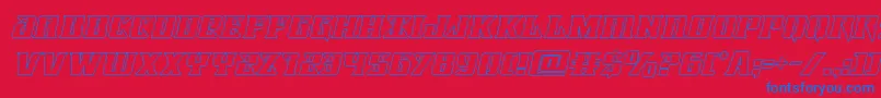 Lifeforceoutital Font – Blue Fonts on Red Background