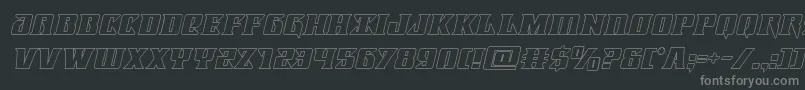 Lifeforceoutital Font – Gray Fonts on Black Background
