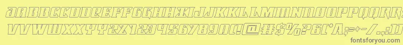 Lifeforceoutital Font – Gray Fonts on Yellow Background