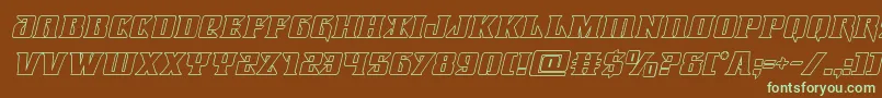 Lifeforceoutital Font – Green Fonts on Brown Background