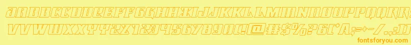 Lifeforceoutital Font – Orange Fonts on Yellow Background