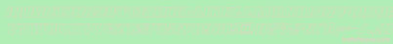 Lifeforceoutital-fontti – vaaleanpunaiset fontit vihreällä taustalla