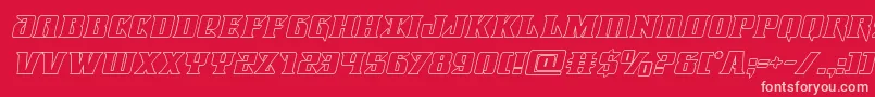 Lifeforceoutital Font – Pink Fonts on Red Background