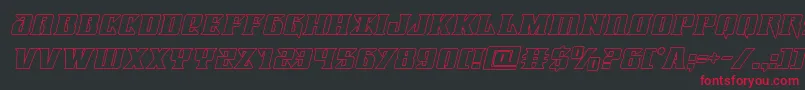 Lifeforceoutital Font – Red Fonts on Black Background