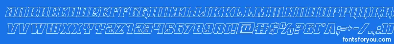 Lifeforceoutital Font – White Fonts on Blue Background