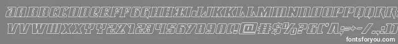 フォントLifeforceoutital – 灰色の背景に白い文字