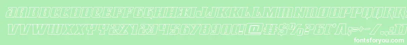 Lifeforceoutital Font – White Fonts on Green Background