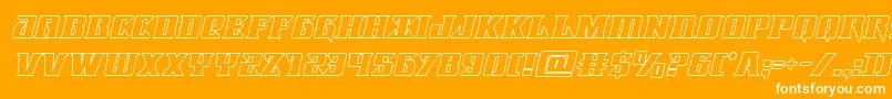Lifeforceoutital Font – White Fonts on Orange Background