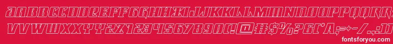 Lifeforceoutital Font – White Fonts on Red Background