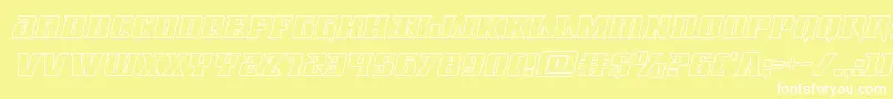 Lifeforceoutital Font – White Fonts on Yellow Background